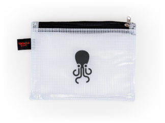 Tentacle Sync Reißverschlusstasche in Schwarz mit Oktopus