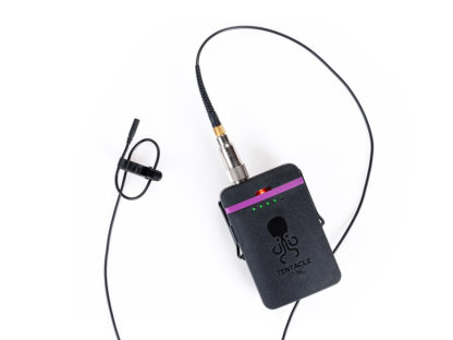Tentacle Track E with microphone adapter and DPA mic