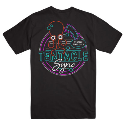 Tentacle T-shirt neon sign on back